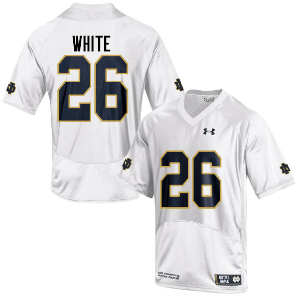 Men #26 Ashton White Notre Dame Fighting Irish College Football Jerseys-White